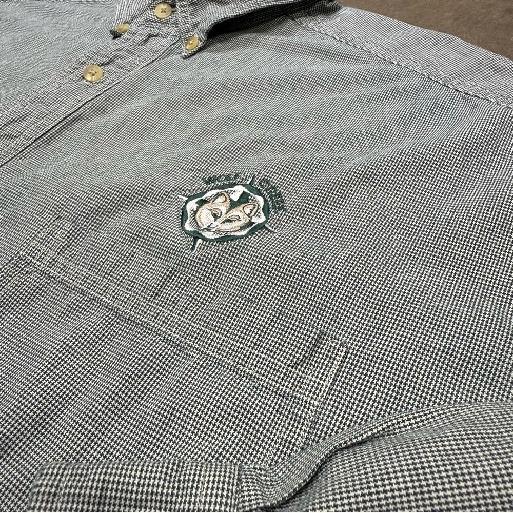 Vintage Lee Wolf Creek Embroidered Button Down Shirt Outdoor Lodge Core - Picture 1 of 8